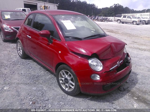 3C3CFFAR6CT125124 - 2012 FIAT 500 POP RED photo 1