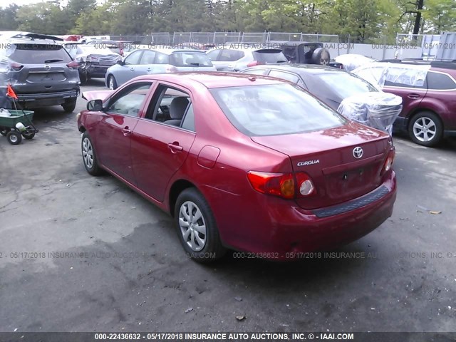 JTDBL40E799030737 - 2009 TOYOTA COROLLA LE/XLE RED photo 3