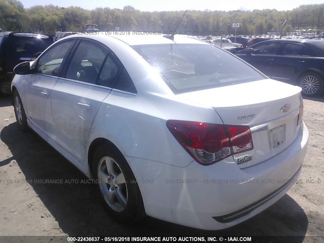 1G1PC5SBXD7133209 - 2013 CHEVROLET CRUZE LT WHITE photo 3