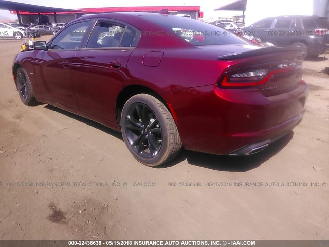 2C3CDXCT8JH114703 - 2018 DODGE CHARGER R/T RED photo 3