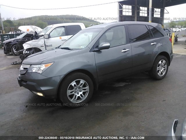 2HNYD284X7H551773 - 2007 ACURA MDX TECHNOLOGY GRAY photo 2