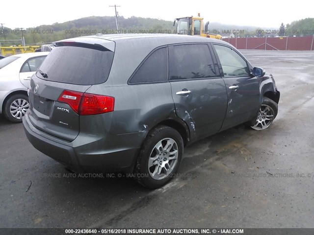 2HNYD284X7H551773 - 2007 ACURA MDX TECHNOLOGY GRAY photo 4