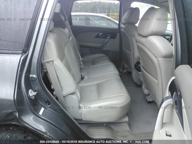 2HNYD284X7H551773 - 2007 ACURA MDX TECHNOLOGY GRAY photo 8
