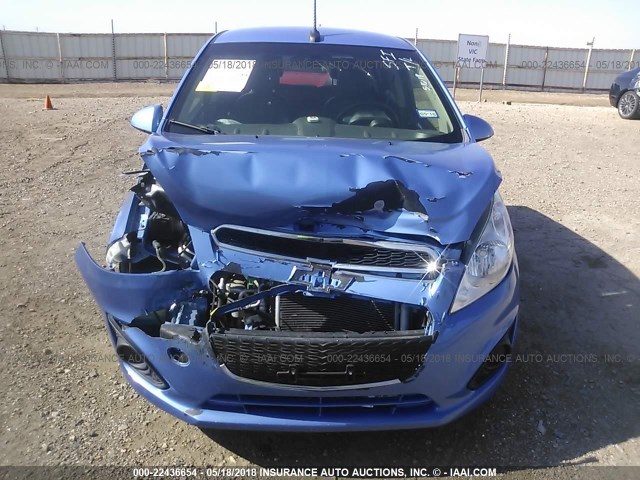 KL8CD6S91EC553433 - 2014 CHEVROLET SPARK 1LT BLUE photo 6