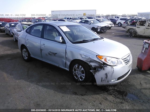 KMHDU4AD4AU115687 - 2010 HYUNDAI ELANTRA BLUE/GLS/SE SILVER photo 1