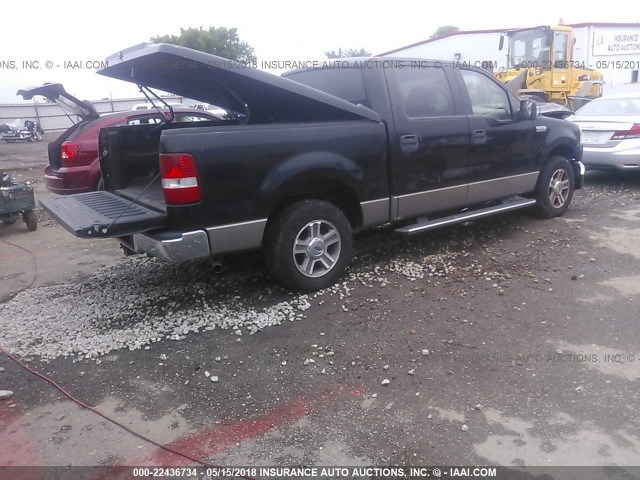 1FTRW12W86FA94549 - 2006 FORD F150 SUPERCREW BLACK photo 4