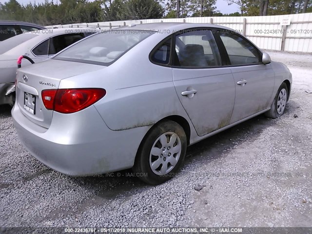 KMHDU46D48U496508 - 2008 HYUNDAI ELANTRA GLS/SE/LIMITED SILVER photo 4