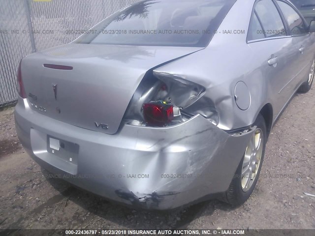 1G2ZG558X64154560 - 2006 PONTIAC G6 SE1 SILVER photo 6