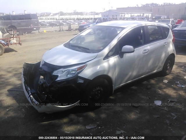 3N1CE2CP3EL422733 - 2014 NISSAN VERSA NOTE S/S PLUS/SV/SL WHITE photo 2