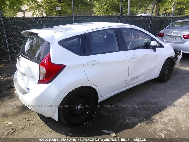 3N1CE2CP3EL422733 - 2014 NISSAN VERSA NOTE S/S PLUS/SV/SL WHITE photo 4