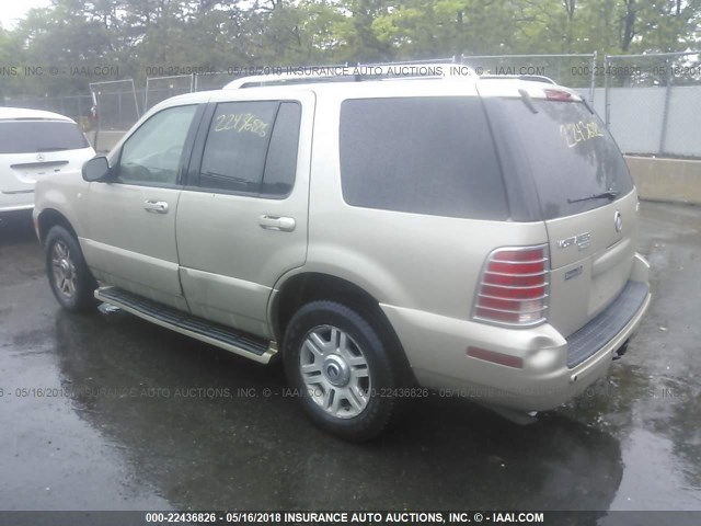 4M2DU86W34ZJ19947 - 2004 MERCURY MOUNTAINEER  BEIGE photo 3