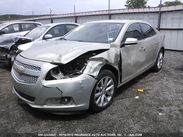 1G11H5SA1DF272391 - 2013 CHEVROLET MALIBU LTZ 青色 照片 2
