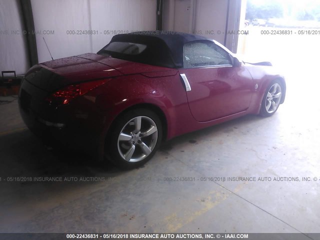 JN1BZ36A57M655194 - 2007 NISSAN 350Z ROADSTER RED photo 4