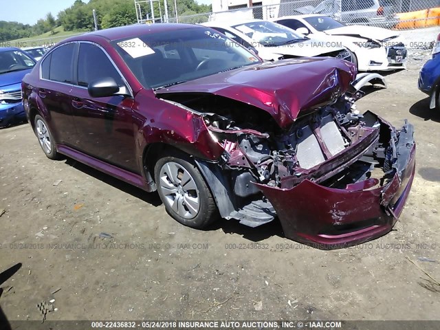 4S3BMBA64A3211164 - 2010 SUBARU LEGACY 2.5I MAROON photo 1