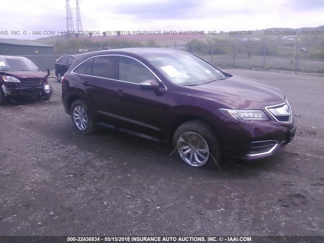 5J8TB4H31GL030177 - 2016 ACURA RDX BURGUNDY photo 1