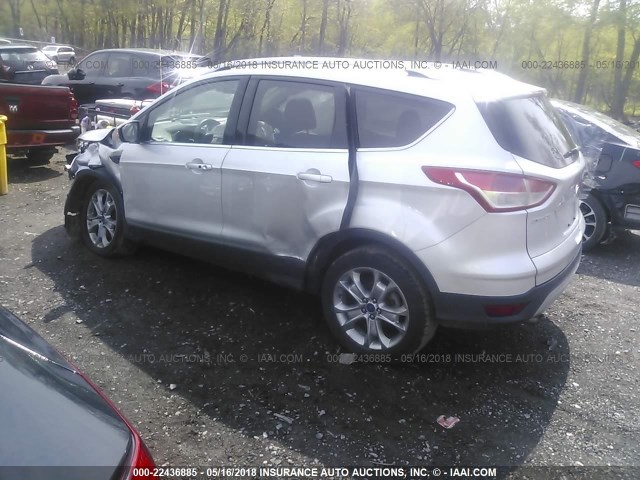 1FMCU9J9XEUE45344 - 2014 FORD ESCAPE TITANIUM SILVER photo 3