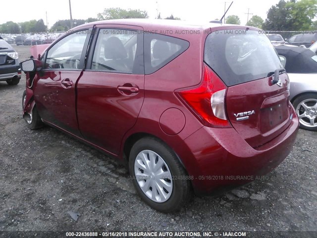 3N1CE2CP2GL370689 - 2016 NISSAN VERSA NOTE S/S PLUS/SV/SL/SR RED photo 3