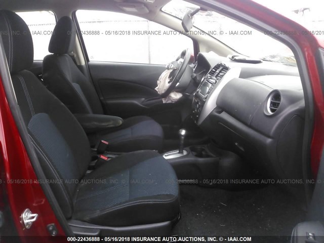 3N1CE2CP2GL370689 - 2016 NISSAN VERSA NOTE S/S PLUS/SV/SL/SR RED photo 5