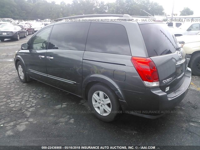 5N1BV28U14N370925 - 2004 NISSAN QUEST S/SE/SL GRAY photo 3