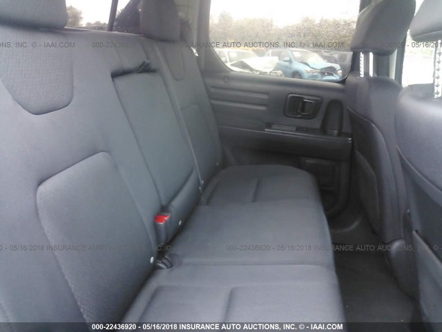 2HJYK16249H501568 - 2009 HONDA RIDGELINE RT GRAY photo 8