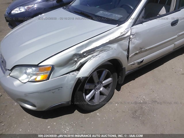 4S4BP61C267336728 - 2006 SUBARU LEGACY OUTBACK 2.5I TAN photo 6