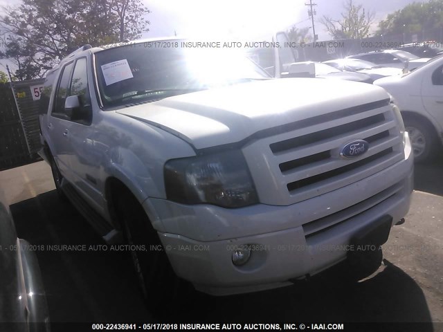 1FMFK20547LA00471 - 2007 FORD EXPEDITION EL LIMITED WHITE photo 1