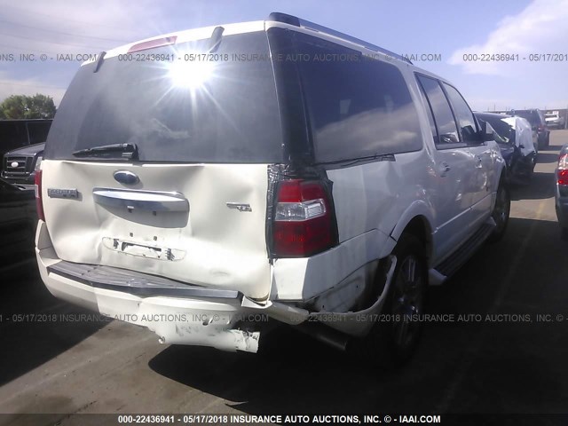 1FMFK20547LA00471 - 2007 FORD EXPEDITION EL LIMITED WHITE photo 4