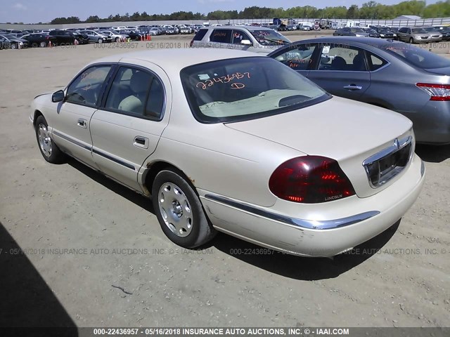 1LNHM97V0XY664481 - 1999 LINCOLN CONTINENTAL  TAN photo 3