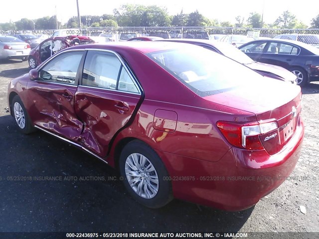 4T4BF1FK6CR171873 - 2012 TOYOTA CAMRY SE/LE/XLE 红色 照片 3