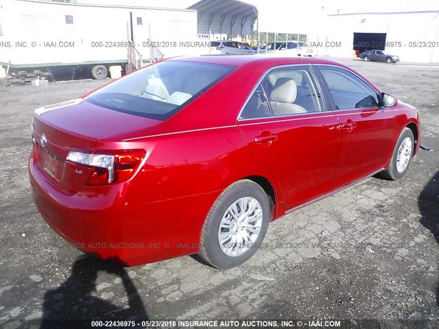 4T4BF1FK6CR171873 - 2012 TOYOTA CAMRY SE/LE/XLE 红色 照片 4
