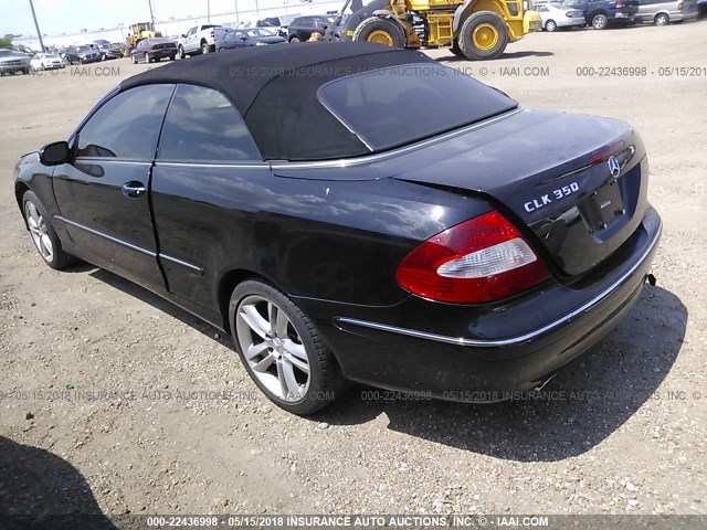 WDBTK56G16T064580 - 2006 MERCEDES-BENZ CLK 350 BLACK photo 3