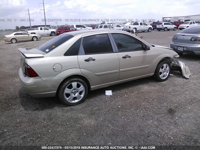 1FAFP34N37W241674 - 2007 FORD FOCUS ZX4/S/SE/SES TAN photo 4