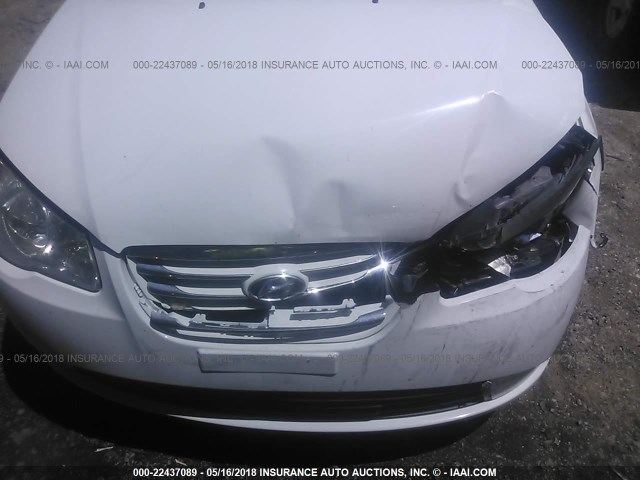 KMHDU4AD8AU904019 - 2010 HYUNDAI ELANTRA BLUE/GLS/SE WHITE photo 6