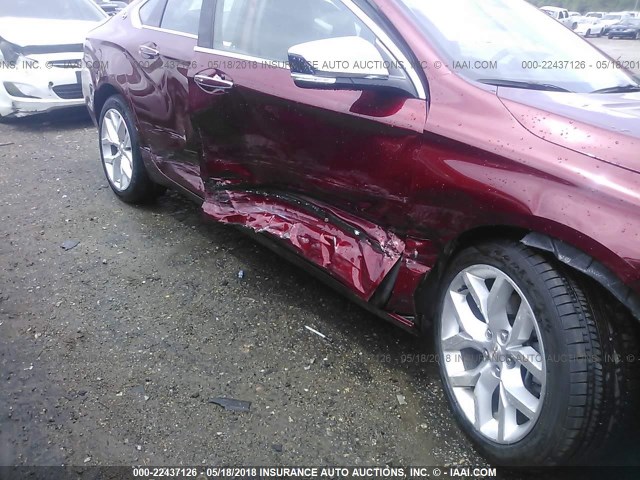 1G1145S37HU167403 - 2017 CHEVROLET IMPALA PREMIER MAROON photo 6