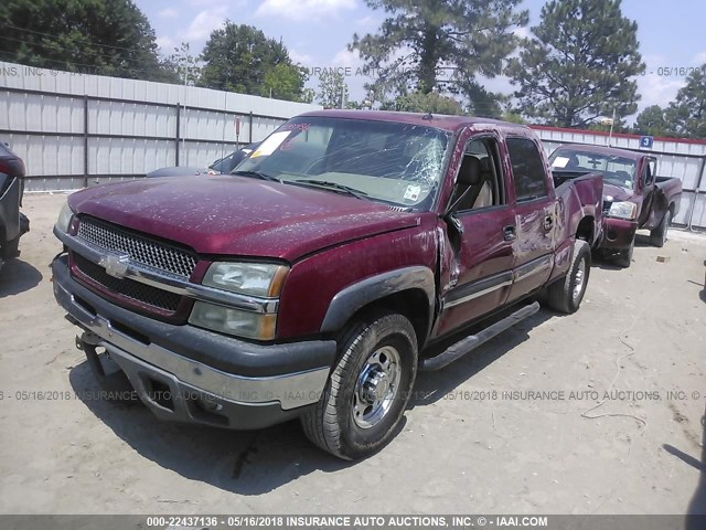 1GCGC23U04F204011 - 2004 CHEVROLET SILVERADO C2500 MAROON photo 2