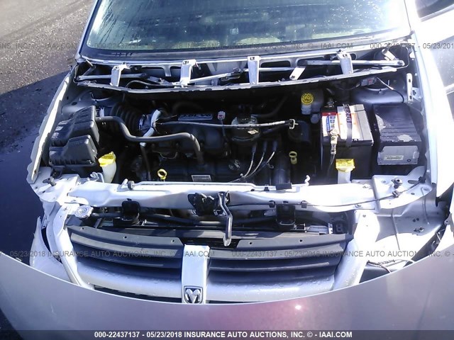 2D4GP44L76R804013 - 2006 DODGE GRAND CARAVAN SXT SILVER photo 10