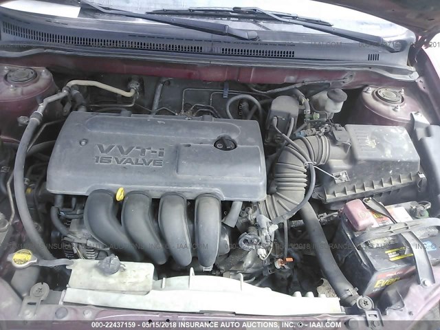 1NXBR32EX3Z075726 - 2003 TOYOTA COROLLA CE/LE/S RED photo 10