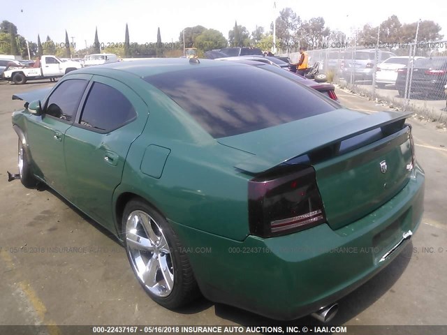 2B3KA53H66H137454 - 2006 DODGE CHARGER R/T GREEN photo 3