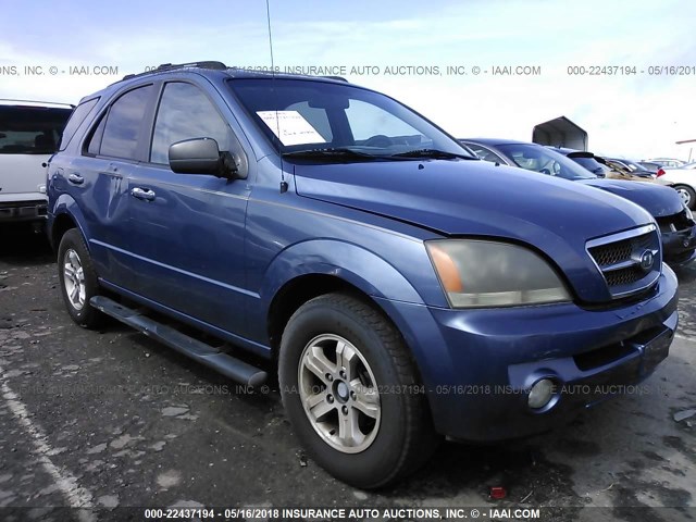 KNDJD733955392039 - 2005 KIA SORENTO EX/LX BLUE photo 1