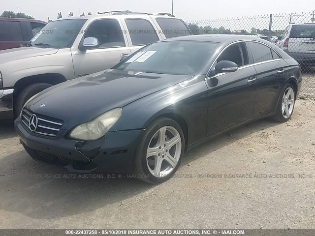 WDDDJ75X16A032638 - 2006 MERCEDES-BENZ CLS 500C BLUE photo 2