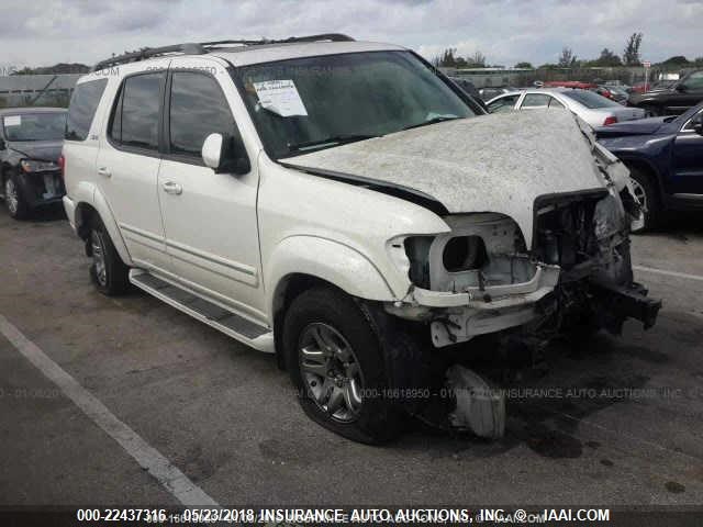 5TDZT34A55S252415 - 2005 TOYOTA SEQUOIA SR5 WHITE photo 1