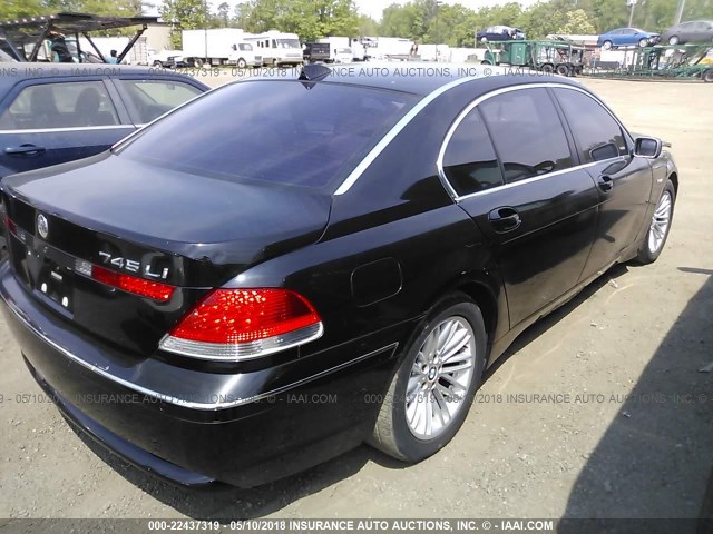 WBAGN63525DS60097 - 2005 BMW 745 LI BLACK photo 4