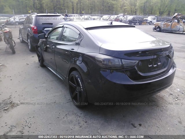 5NPDH4AEXDH271832 - 2013 HYUNDAI ELANTRA GLS/LIMITED BLACK photo 3