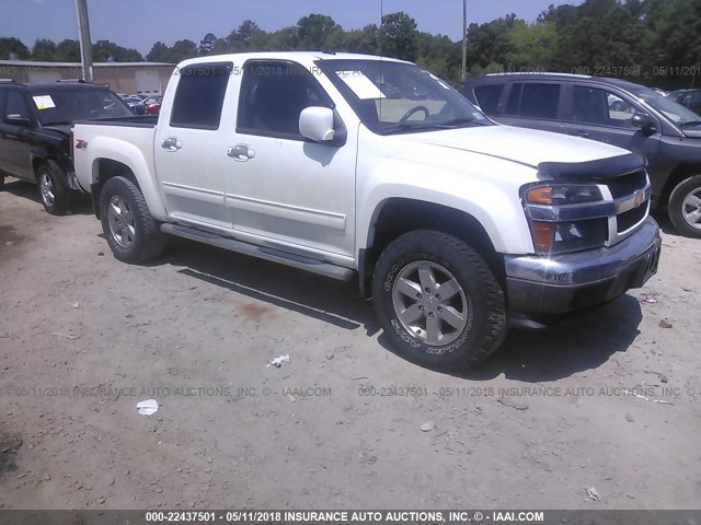 1GCHTDFE5C8140605 - 2012 CHEVROLET COLORADO LT WHITE photo 1