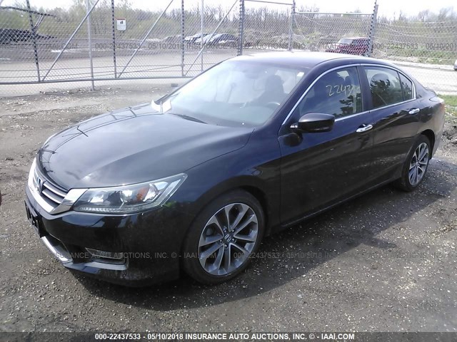 1HGCR2F53DA222924 - 2013 HONDA ACCORD SPORT 黑色 照片 2