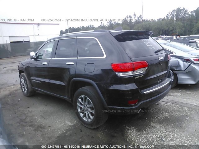 1C4RJEBGXEC393586 - 2014 JEEP GRAND CHEROKEE LIMITED BLACK photo 3