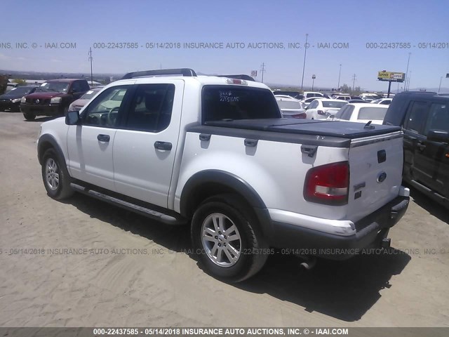 1FMEU31KX7UB24349 - 2007 FORD EXPLORER SPORT TR XLT WHITE photo 3