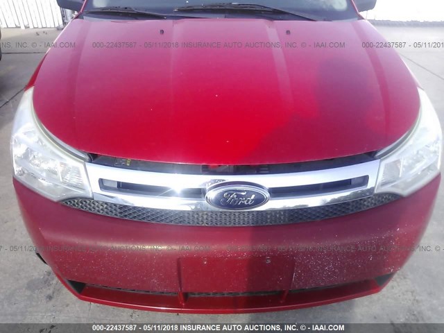 1FAHP35N08W191454 - 2008 FORD FOCUS SE/SEL/SES RED photo 6