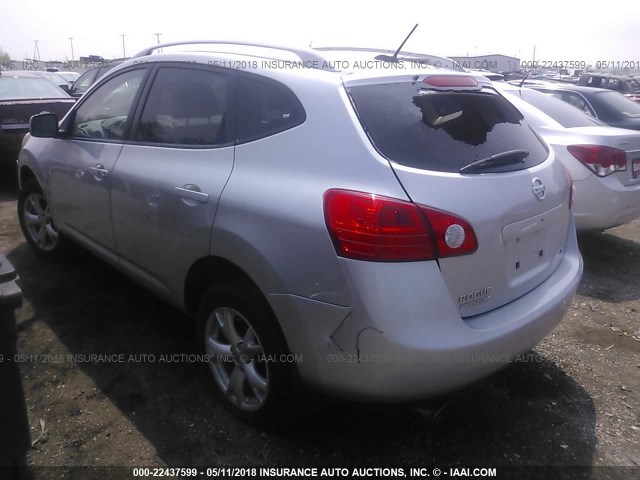 JN8AS58V18W409164 - 2008 NISSAN ROGUE S/SL SILVER photo 3