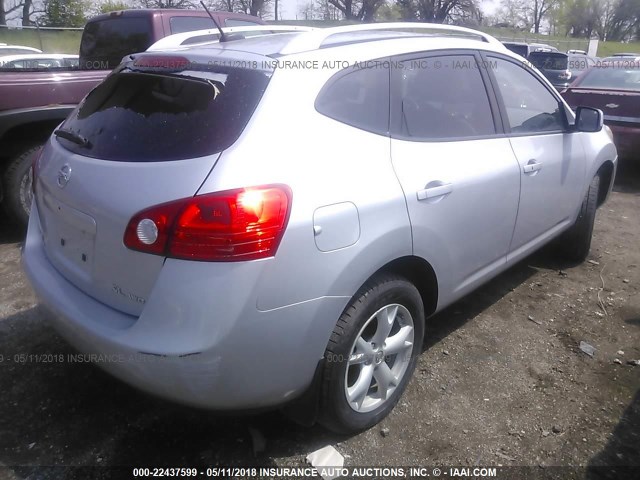 JN8AS58V18W409164 - 2008 NISSAN ROGUE S/SL SILVER photo 4